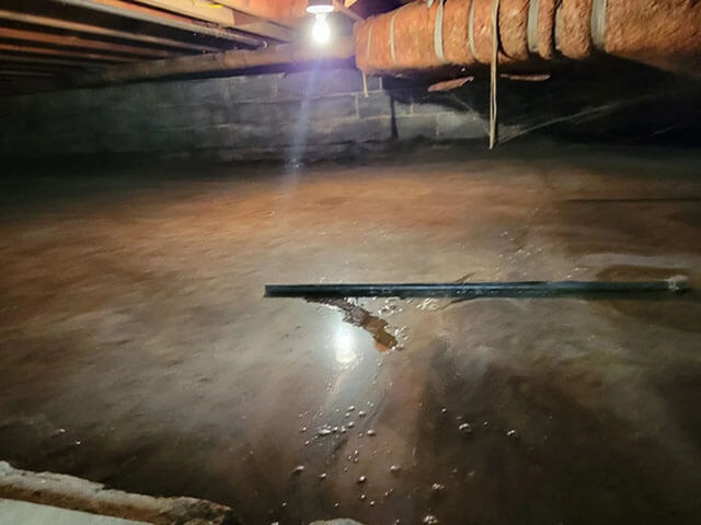 wet flooded basement